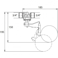 vlotter koud water 3/4 M