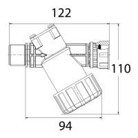 vuilvanger kunststof 3/4 F