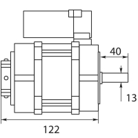 brandermotor 150W L + R 230V