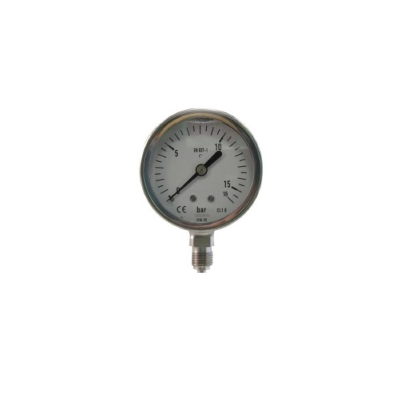 Manometer  63 Ø compleet RVS