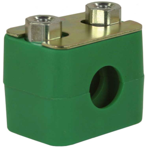 buisklem groen - verzinkte borgplaat