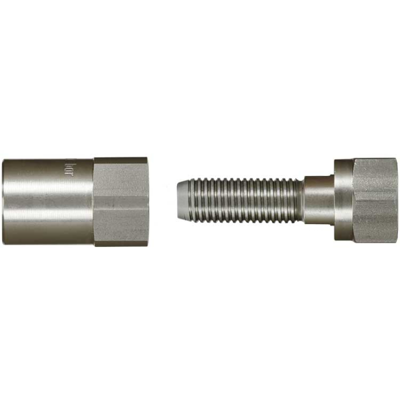 Blufood schroefkoppeling RVS - 1/2 F