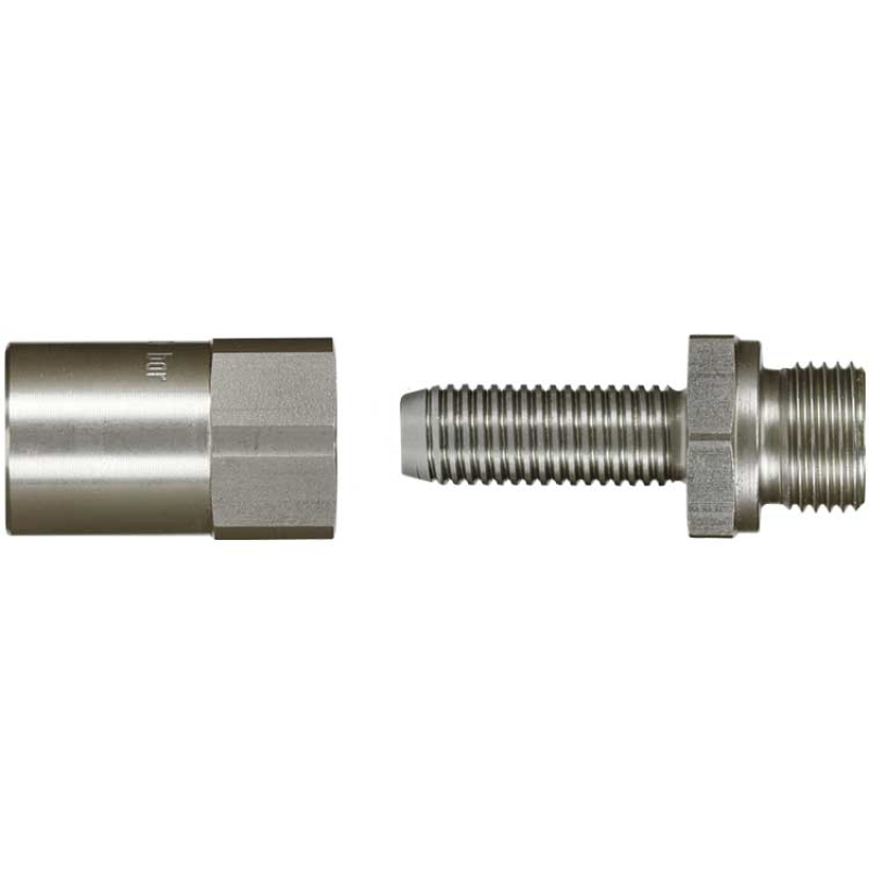 Blufood schroefkoppeling RVS - 1/2 F