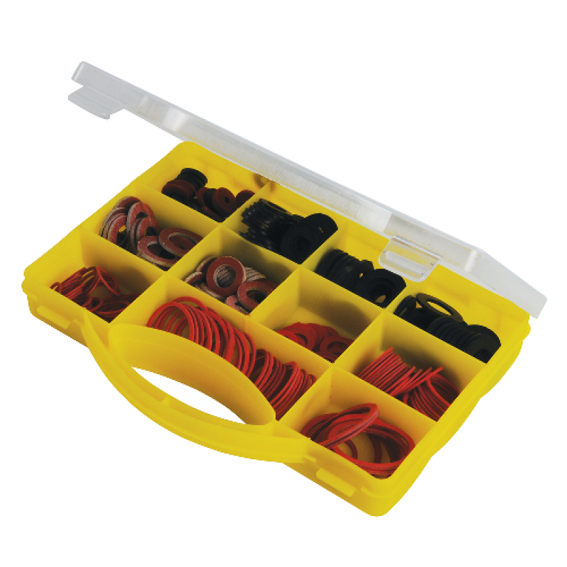 Kunstvezel en rubber assortiment 280- delig