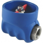 Rubber beschermde RVS kogelkraan 1/2 F Rubber beschermde RVS kogelkraan 1/2 F