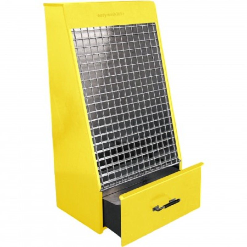 mattenklopper gepoedercoat - geel